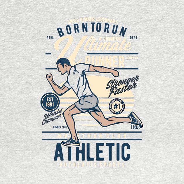 Born To Run Athletic Winner by Wheezing Clothes